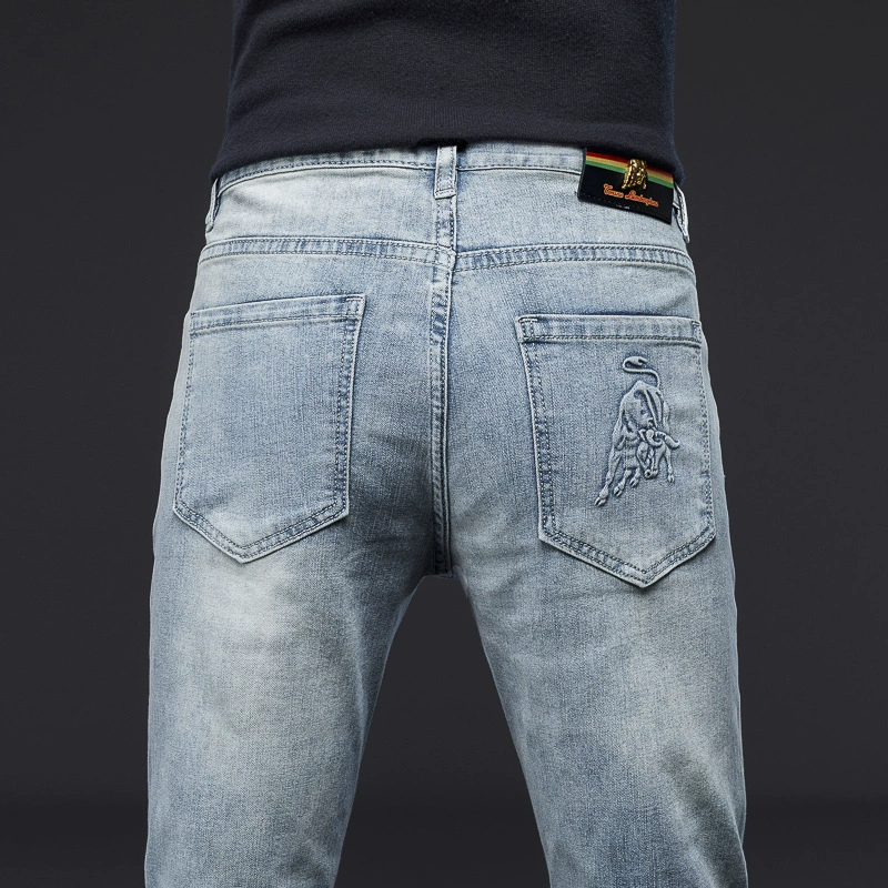 Весенние джинсы, модные штаны, 2023 год, корейский стиль, slim fit