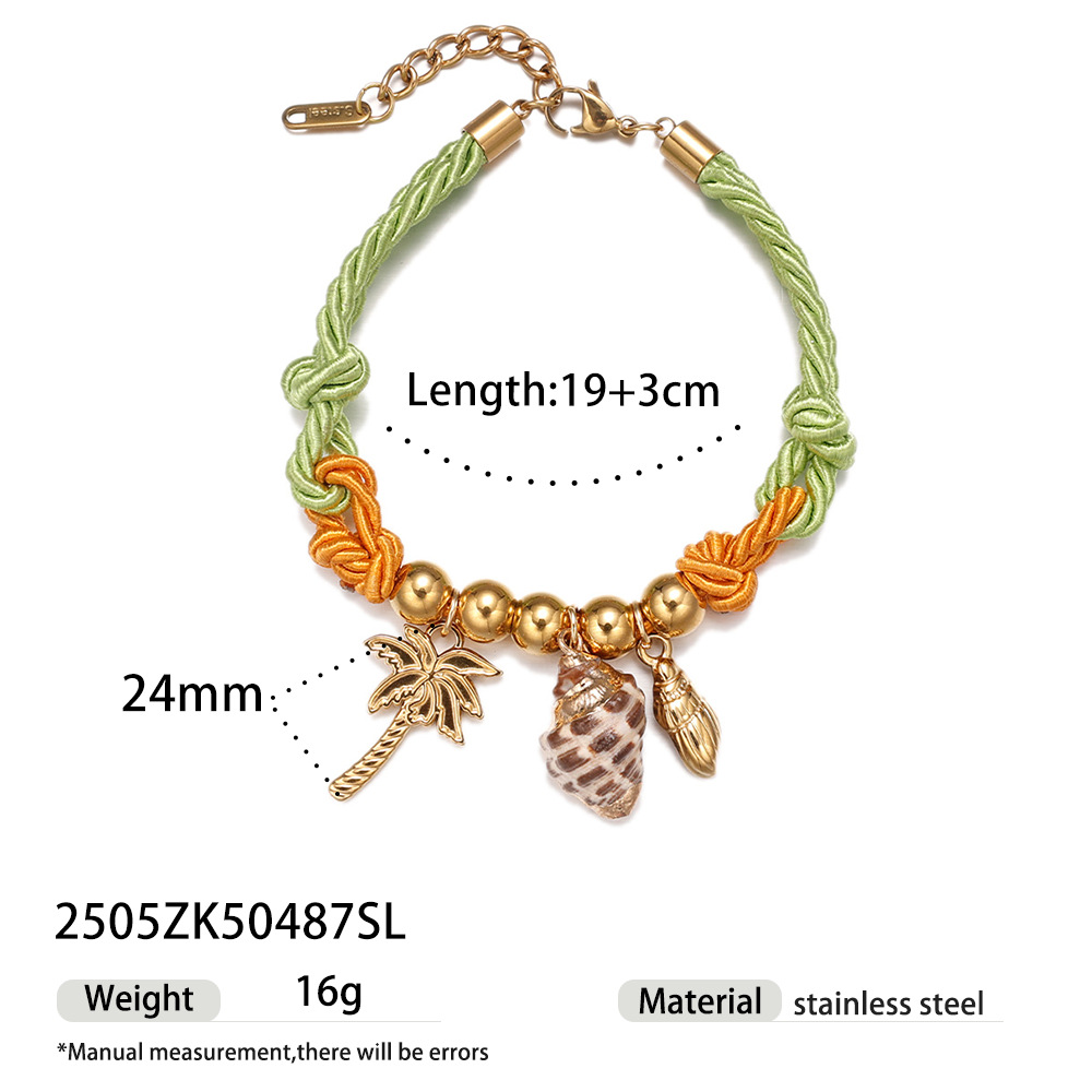 Tena Fashion Color Cuerda gruesa Tejida Cuerda de mano colorida Colgante de galvanoplastia de nicho de todo fósforo Moda para mujer Joyas transfronterizas