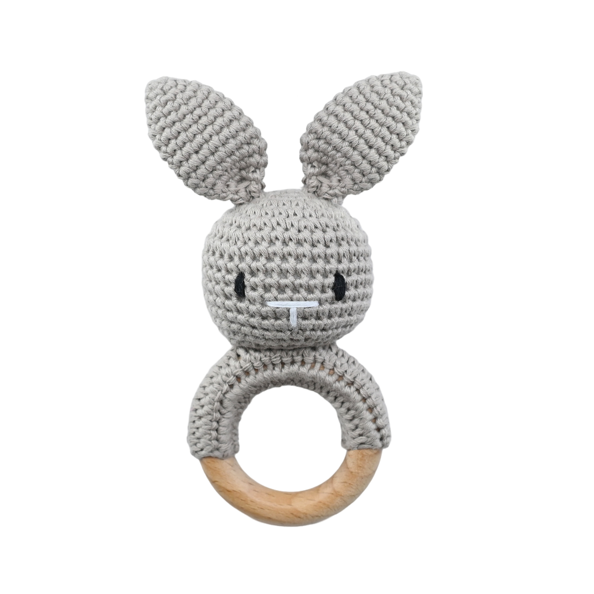 Productos para bebés círculos de haya para bebés, bebés creativos, manos tranquilizadoras, cuentas, ganchillo de animales, campanas