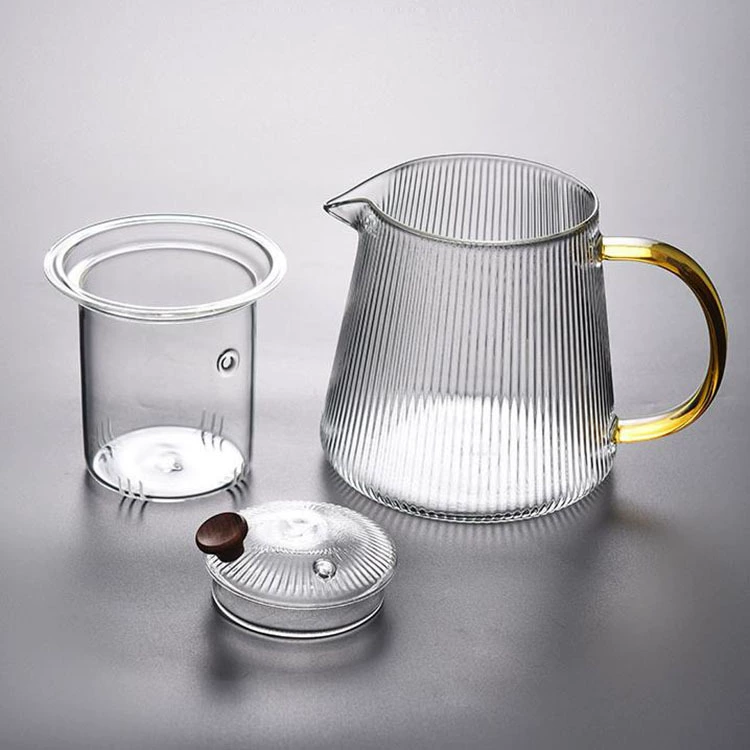 Glass teapot, set, filter, capacious tea