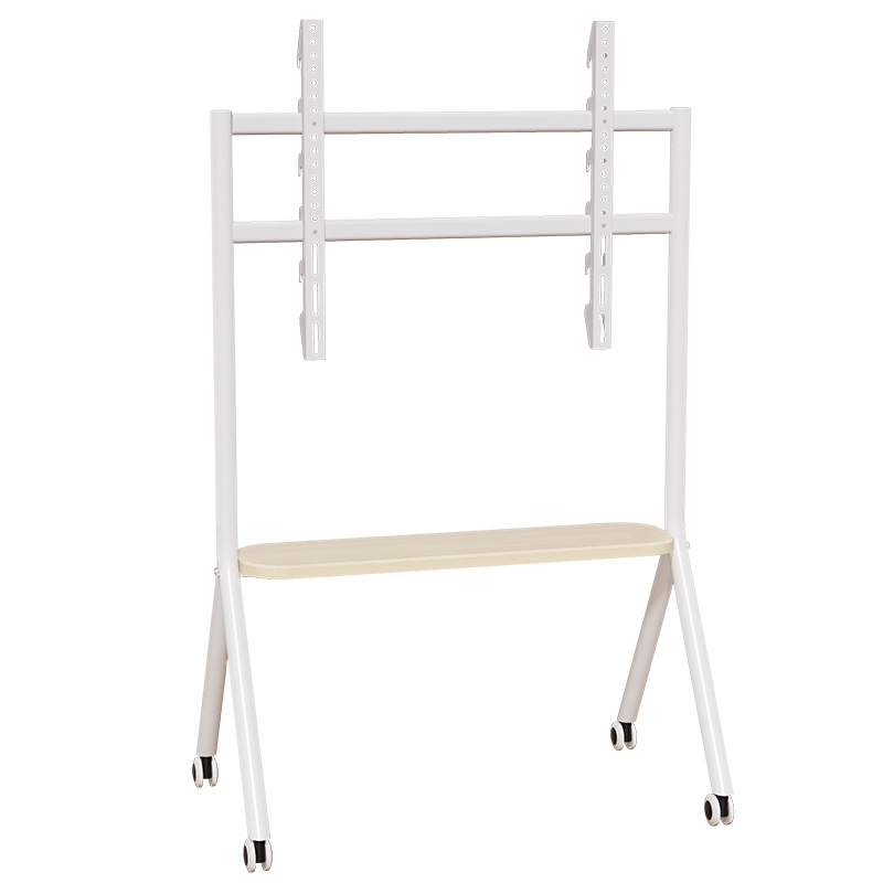 Soporte de televisión móvil con ruedas de piso, soporte de carro artístico de valor facial, 65 / 75 / 85 pulgadas