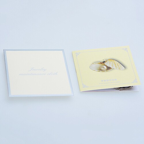 Pearl Polishing Silver Cloth Wholesale Accessory Jewelry Gemstone Cleaning Wiping Cloth Care Card Pearl Care Manual