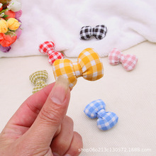 新款韩版充棉格子包腰蝴蝶结鞋帽服饰DIY材料半成品布艺辅料批发