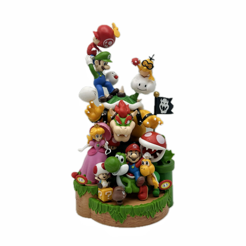 30CMPVC コンビネーションシーン マリオ スーパーマリオ ルイージ キノピオ プリンセス オランウータン モデル オーナメント|undefined
