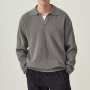 男生v领套头宽松毛衣