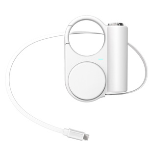 2024 New Creative Retractable Power Bank with Built-In Cord Fast Charging Outdoor Compact Portable 5000 Mah Mobile Power Supply