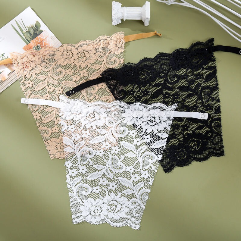 Lace Strapless Chest Blast Cloth Low Collar Chest Bend Lace One-piece Wrap Chest Strapless Anti-drop No Trace Anti-light