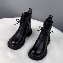 厚底马丁靴女2025新款秋冬季百搭圆头单靴加绒加厚短靴保暖雪地靴