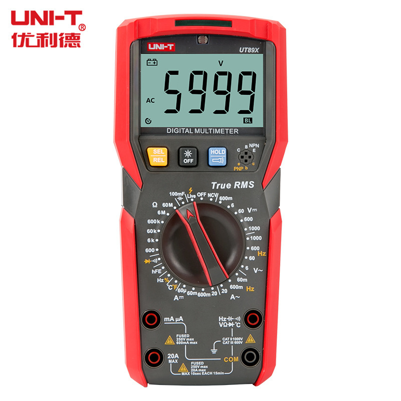 UNI-T优利德UT89X数字万用表数万能表全保护电工防烧零线火线检测