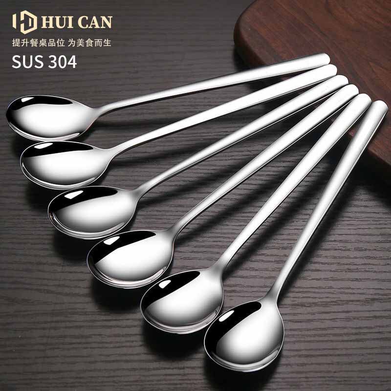 304 Thickened Stainless Steel Korean-Style Dining Spoon, Household Eating Spoon, Soup Spoon, Long-Handled Stirring Spoon, Adult Soup Spoon 304 Thickened Stainless Steel Korean-Style Dining Spoon, Household Eating Spoon, Soup Spoon, Long-Handled Stirring Spoon, Adult Soup Spoon