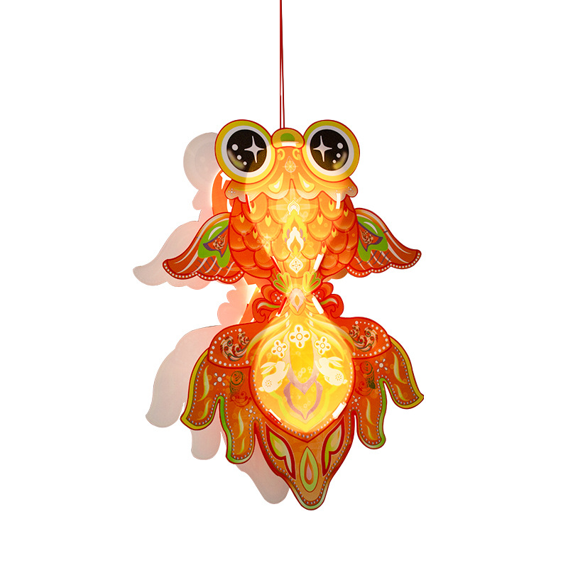 2025 新年ヘビ年 PVC ランタン鯉金魚ランタン夜市の屋台発光ランタン DIY 手作り材料パッケージ