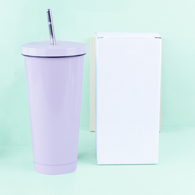 El comercio exterior de acero inoxidable 304 taza de paja transfronteriza de gran capacidad de vacío taza de café portátil taza de vacío del coche regalo