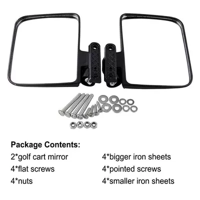 Golf Cart Rearview Large field of view rear view auxiliary mirror
