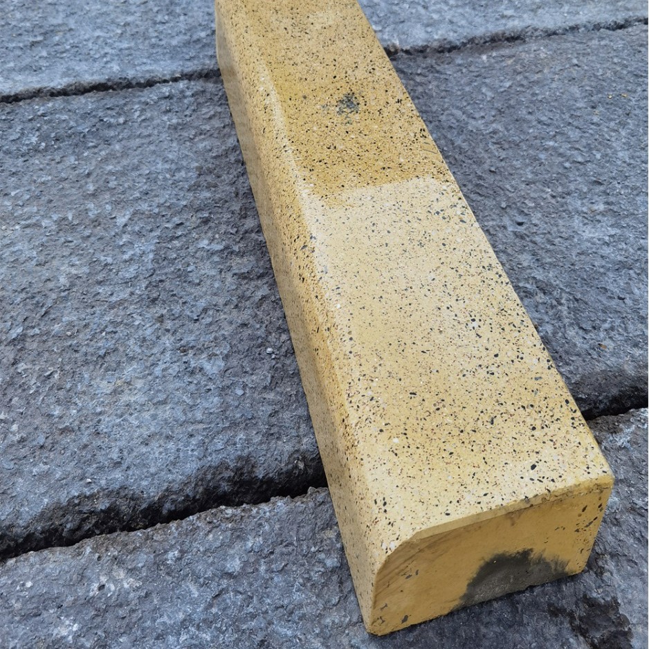 PC道牙600*150*80仿花岗岩G654芝麻灰复合混凝土路牙平石