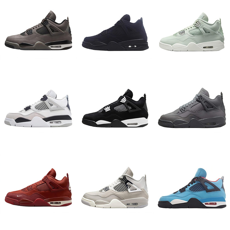 Putian Pure Original Cross-Border Aj4 Mid-Top Joe 4 Wear-Resistant, Non-Slip, Shock-Absorbing Support, Casual and Versatile Men's and Women's Sports Basketball Shoes