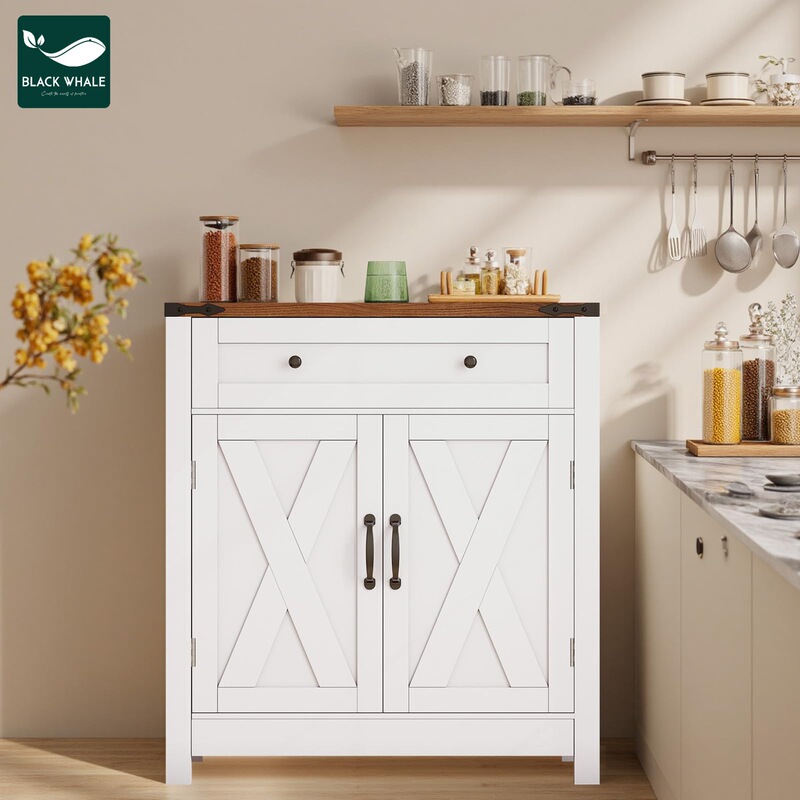 Kitchen Side Cabinet Coffee Bar Station with Drawers Amazon Export Amazon Panel Furniture Source Factory Wholesale