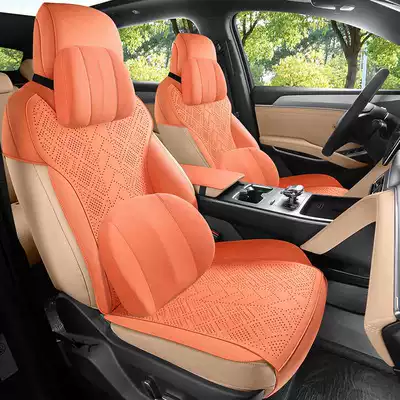 Edition custom car seat cover, Modelə uyğun (Original) oturacaq örtükləri - vibrant-orange-memory-foam-version-note-the-model-year-rear-seat-split-type