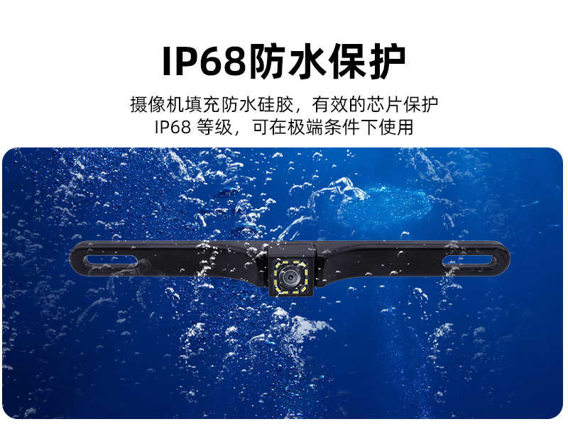 Hd Car Rearview Camera Reversing Image Car American European Long License Plate Frame Reversing Camera