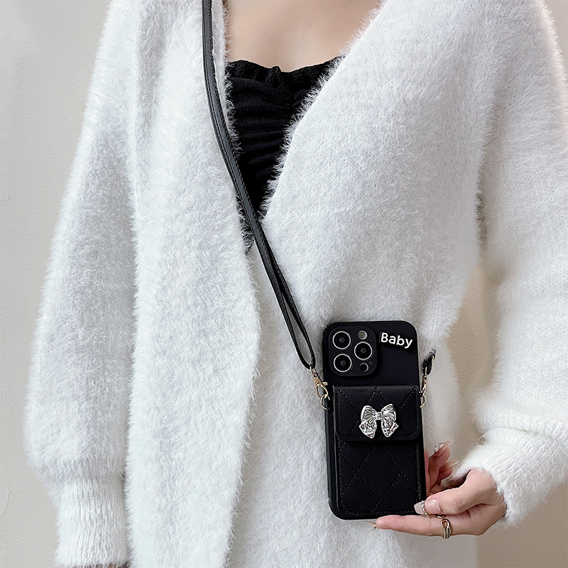 Protective Phone Case With Bow Lanyard For Iphone Models_voghion.com
