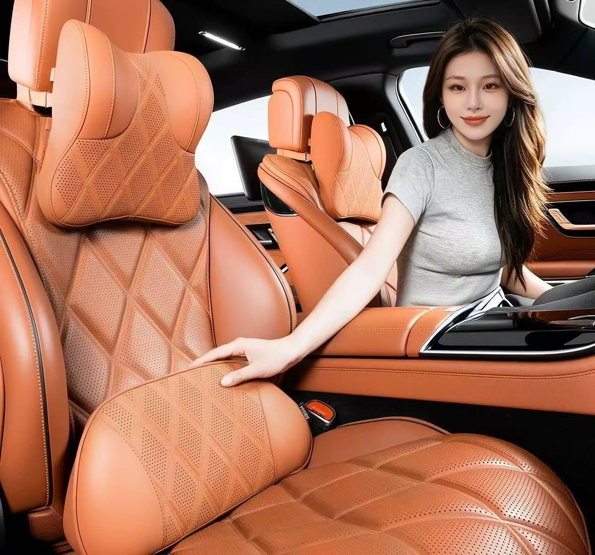 Suitable for Xiaomi, Li Auto, Tesla, AITO, BYD car headrest cushions, high-end car neck pillows and cushions