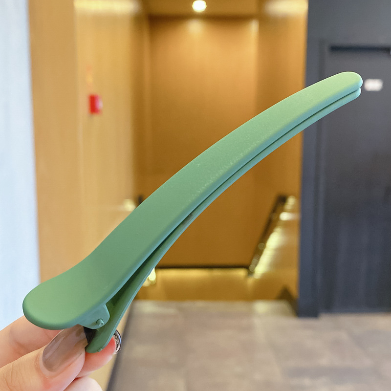 Clip de boca de pato de dopamina de color posicionamiento pin de cabello sin rastro para mujeres maquillaje especial pin de cabello lateral un clip de cabello