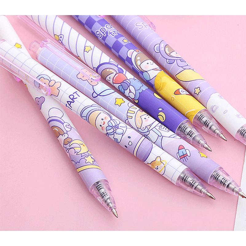 Creativo planeta púrpura prensa gel pluma estudiante papelería oficina firma pluma ins alto valor de color pluma al por mayor