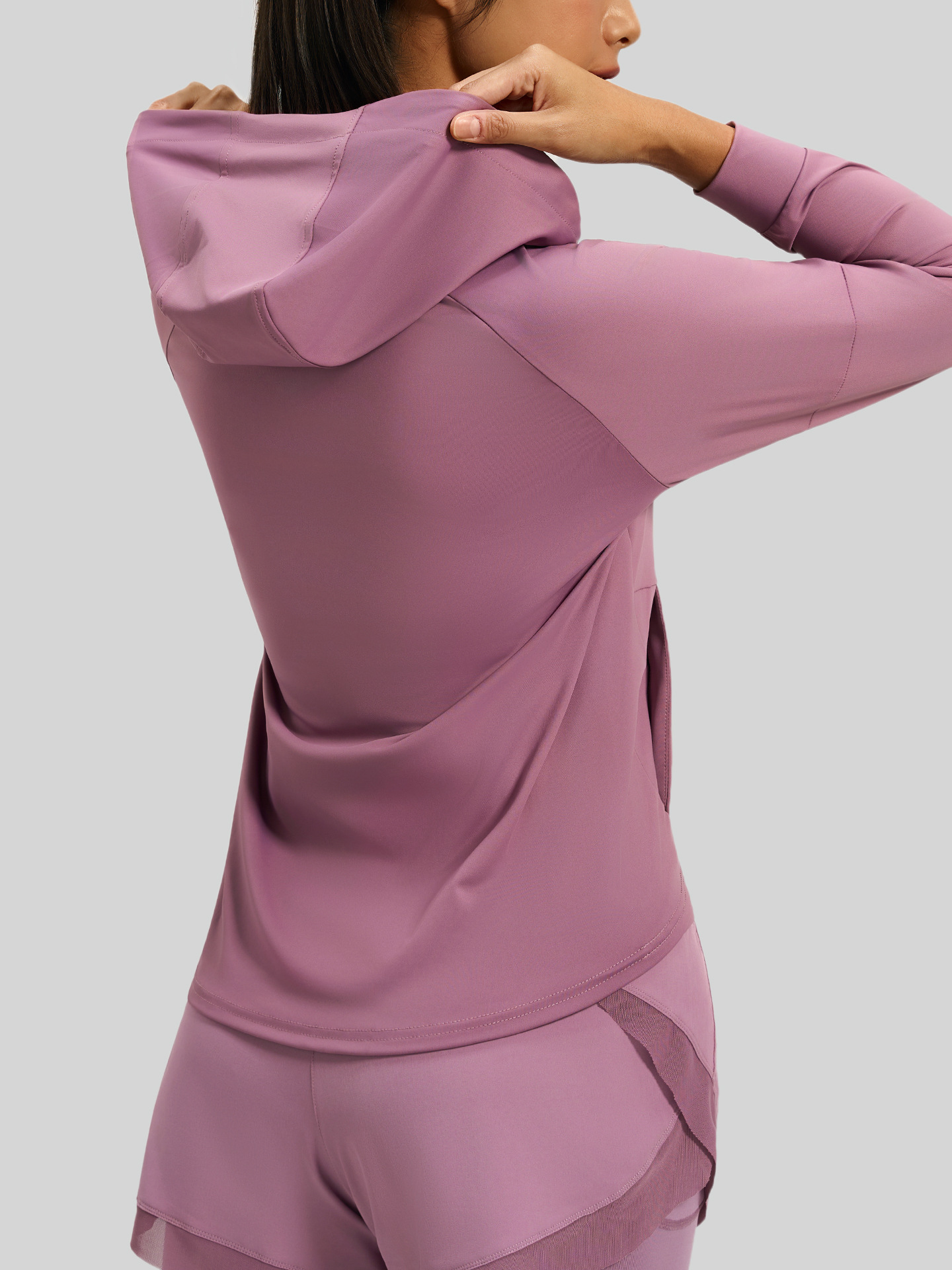 Chaqueta deportiva con capucha Juyitang, ropa de yoga holgada, para fitness, correr, deporte