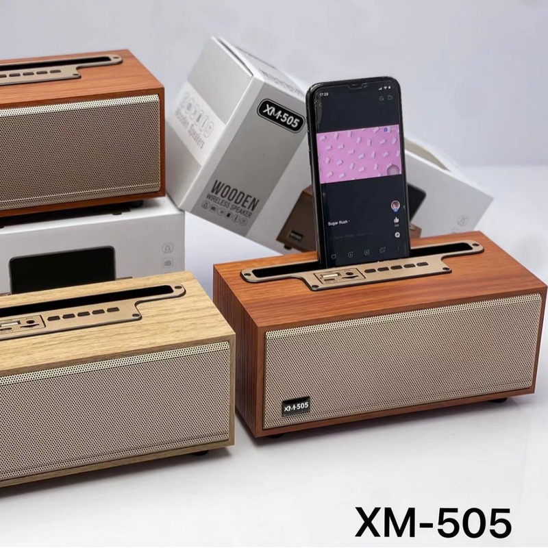 クロスボーダーXM-505無線bluetoothスピーカーデスクトップ木製レトロラジオミニポータブル小型オーディオカード|undefined