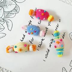 秋冬新款毛線鈎織卡通糖果動漫包掛成品配件服飾鞋襪箱包輔料配飾