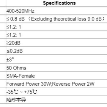 SMA头433M/470M/490M微带八功分器功分一分八路功率分配合路器