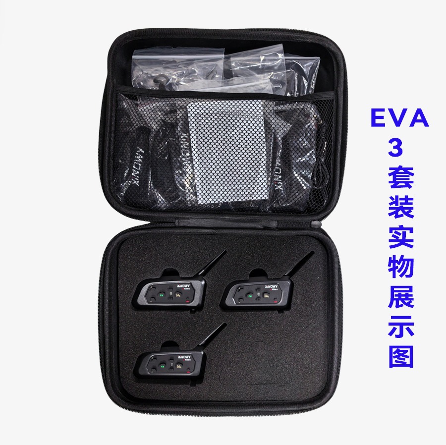 Xinowyv4Cpro Ear-Hook Football Referee Intercom Headset for 4 People, Simultaneous Referee Intercom, 3 Sets, 4 Sets