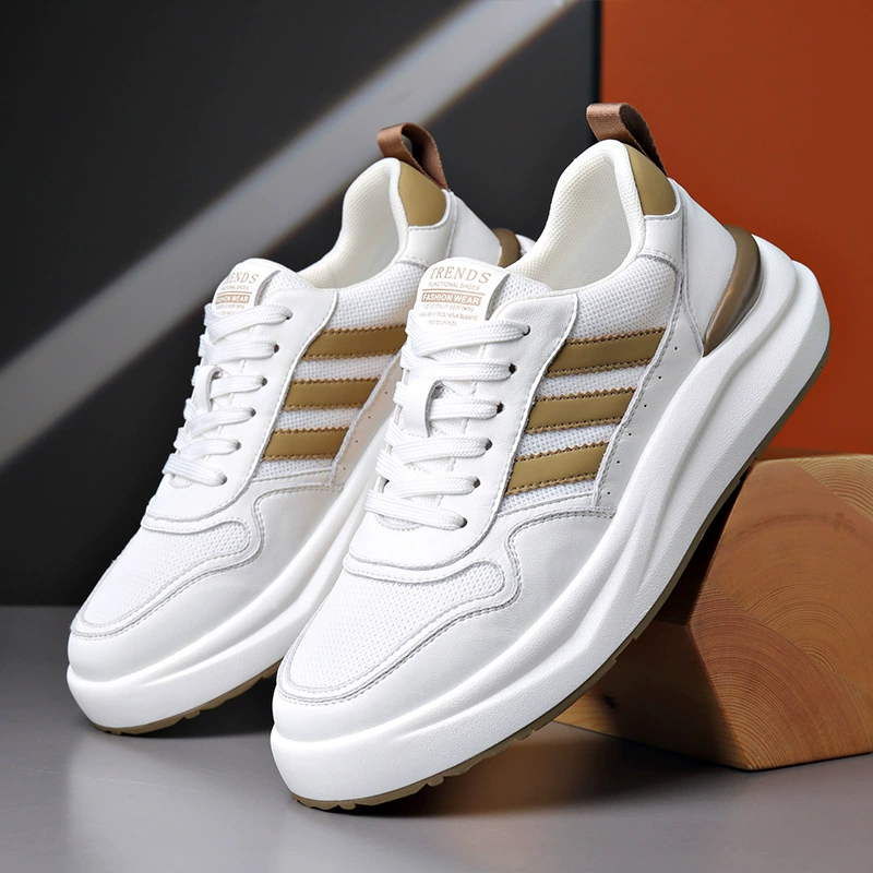 Новая сетчатая ткань для мужчин повседневная маленькая белая обувь невидимая внутренняя увеличена на 8 см