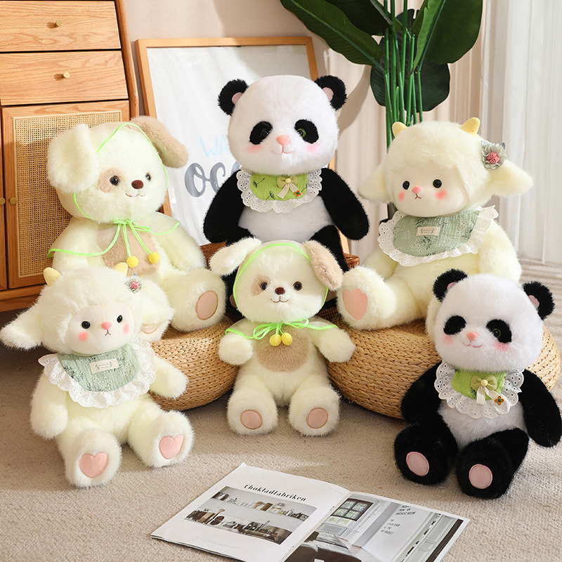 Bebé Animal de la historieta Panda cachorro Ragdoll muñeca juguete felpa los niños almohada para dormir con Playmate calmante regalo