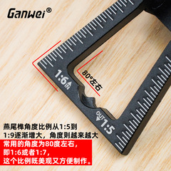 Aluminum alloy dovetail line marker, all-aluminum one-piece mortise and tenon line marker, compact DIY woodworking tool