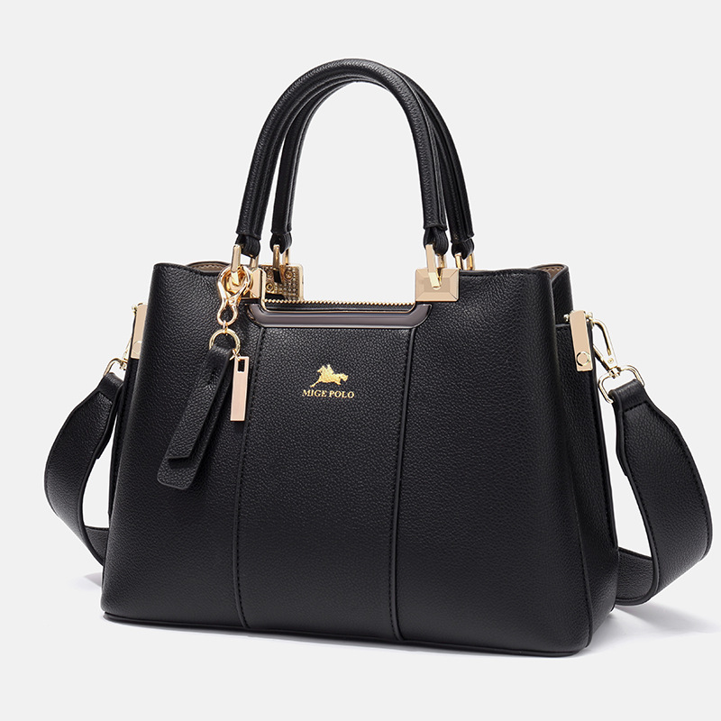 Women's Shoulder Bag Large Capacity Handbag Crossbody Bag Mother's Bag Banquet Bag Genuine Leather Fashion Tote Business Trendy - Thumbnail 8