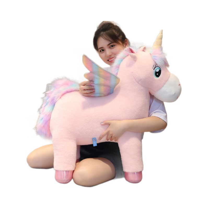 유니콘 인형 페가수스 봉제 장난감 인형 침대 잠자는 베개 장난감 소녀 어린이 생일 선물 여성