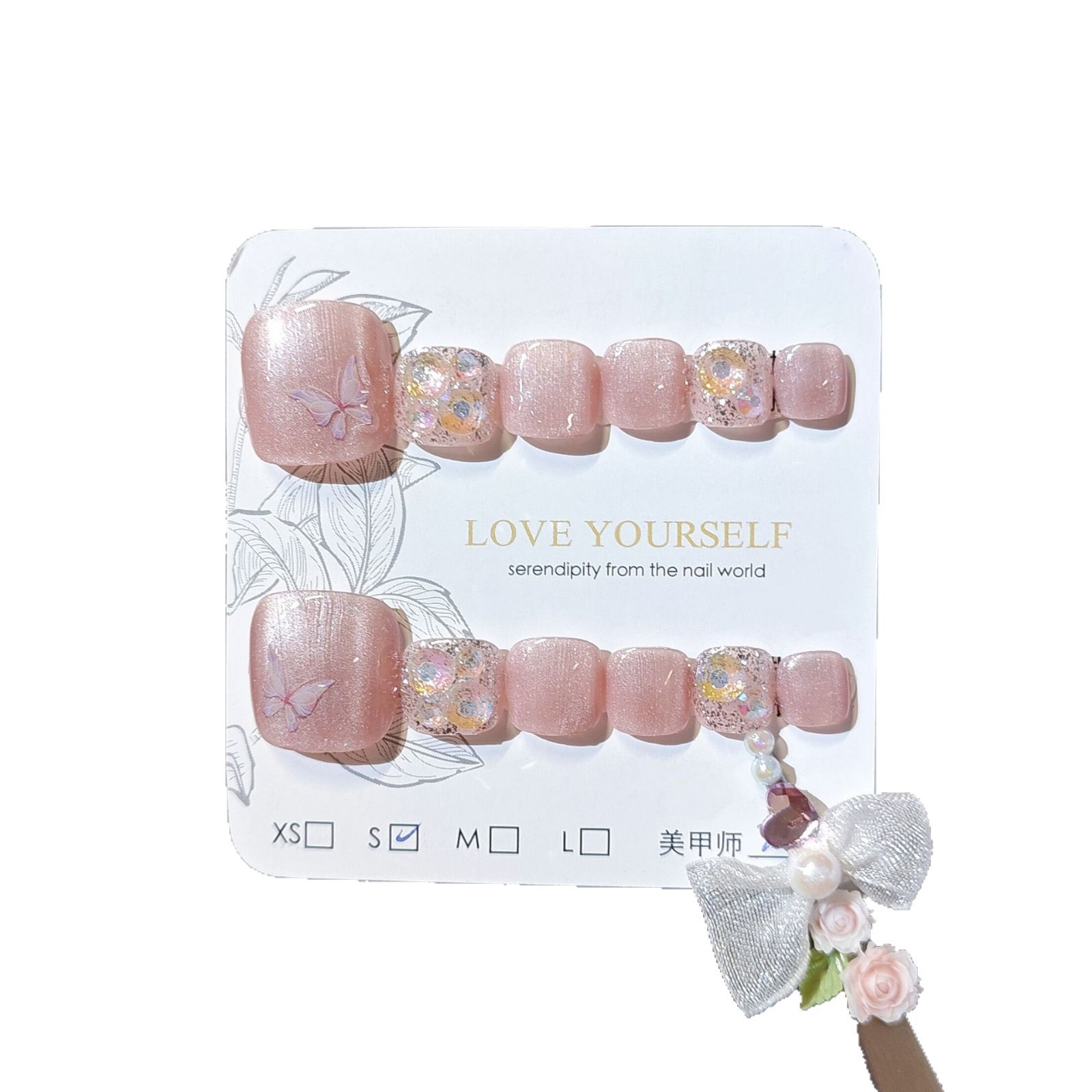 Nuevo primavera y verano 12 piezas de uñas de pie de mano pura, uñas suaves, uñas blanqueadoras, parches de uñas de los pies al por mayor