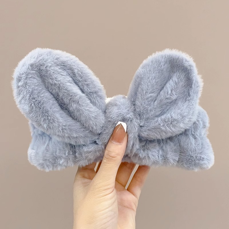 Ciervo blanco mismo estilo oso cara lavado banda de pelo máscara facial especial diadema antideslizante presión banda de pelo todo partido horquilla tocado