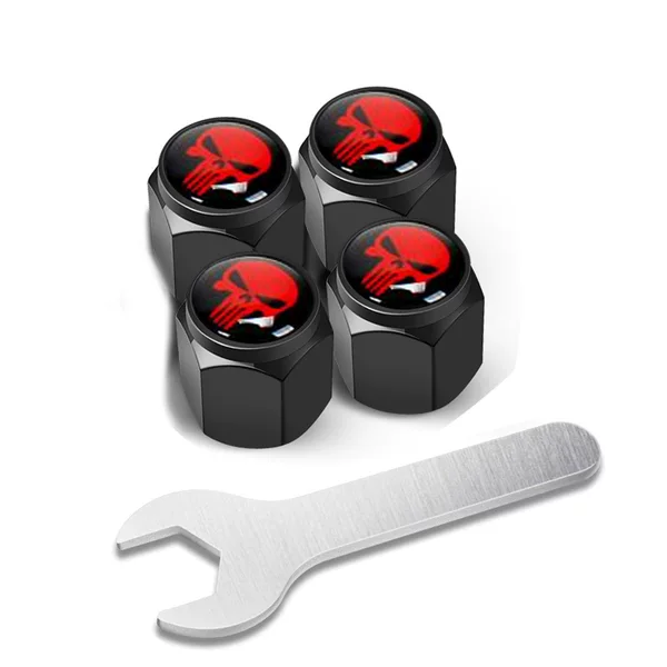 Tire valve cap skull ghost head black anti-theft valve cap personalized modified valve cap automotive supplies