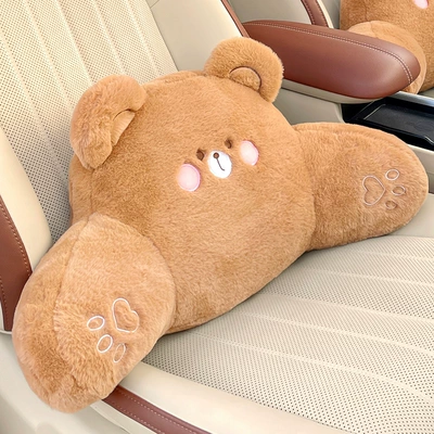 rear car waist cushion, Headrest - kawaii-little-bear-lumbar-support