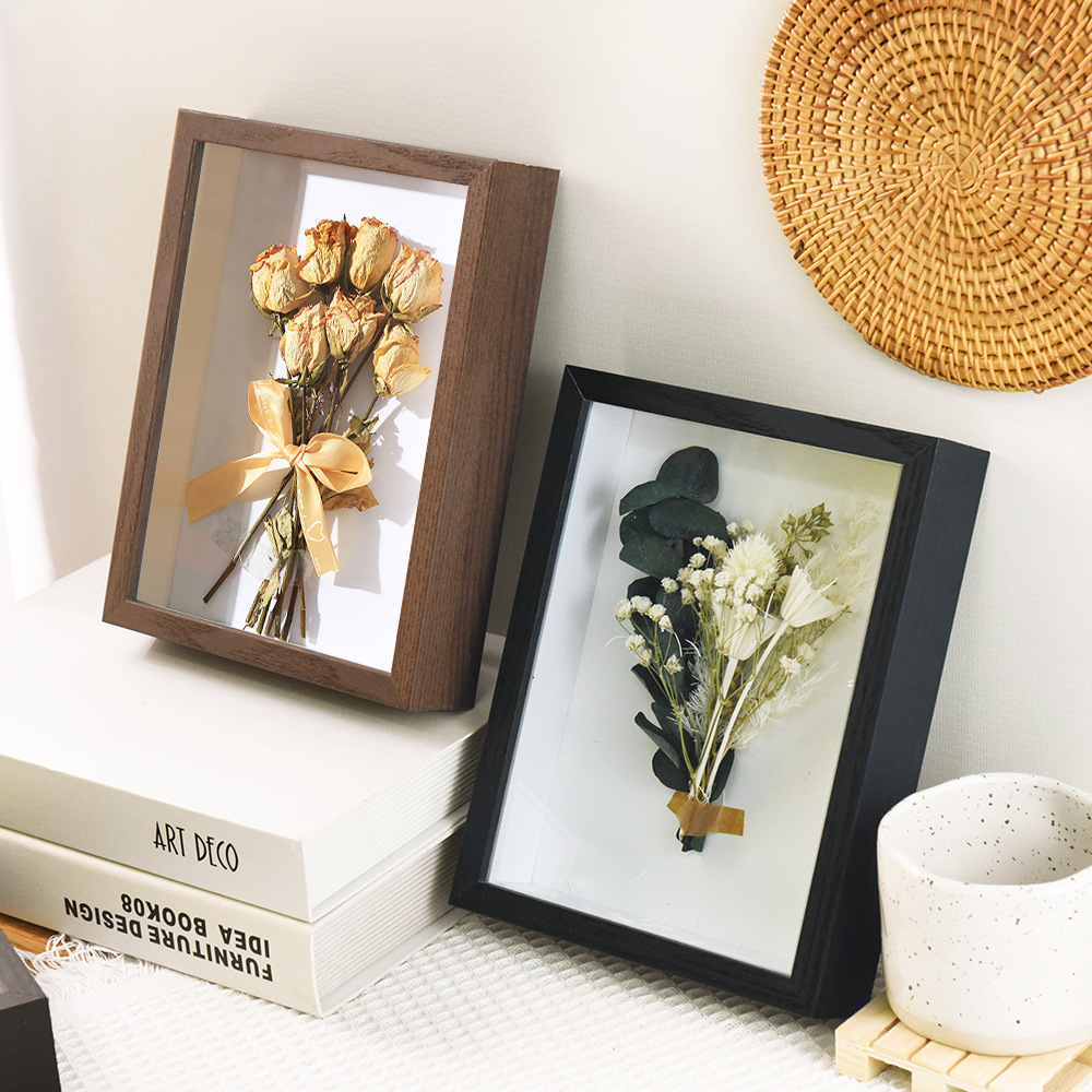 Hollow 3cm Dried Flower DIY Handmade Specimen Frame Photo Frame Plant Three-Dimensional Frame Blind Box 8inch 10inch Picture Frame