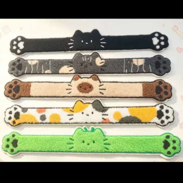 Cute long animal cat hair band for washing face, air bangs, and bun hairstyle, dual-purpose headband, sweet and adorable