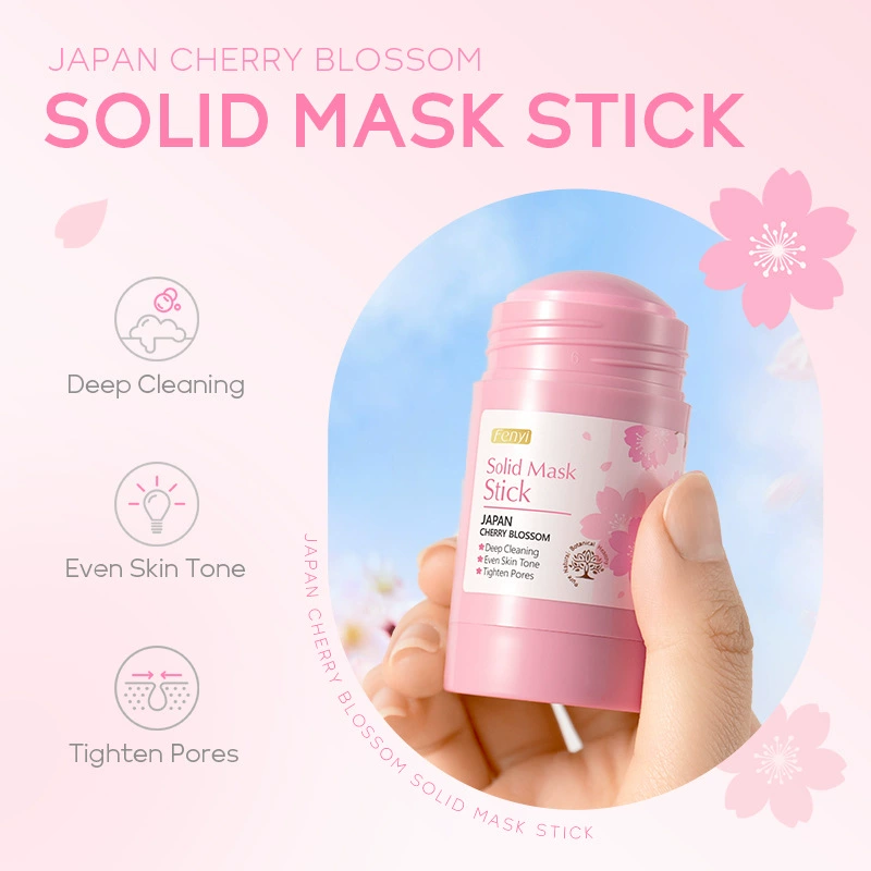 Маска для лица стиком Феньи Cherry Blossom — твердая 40 г, глубокое очищение и стягивание пор