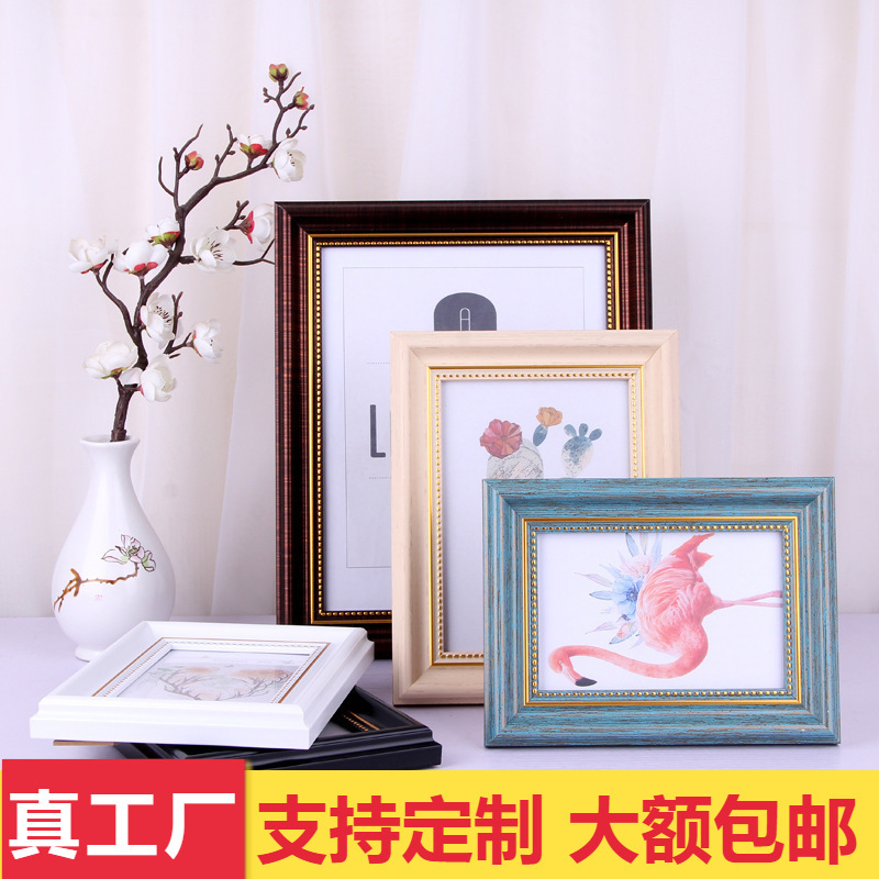 Customized Retro Photo Frame Table American 678inch Photo Frame Combination Home Decoration Wall Hanging Picture Frame Foam Customized Retro Photo Frame Table American 678inch Photo Frame Combination Home Decoration Wall Hanging Picture Frame Foam