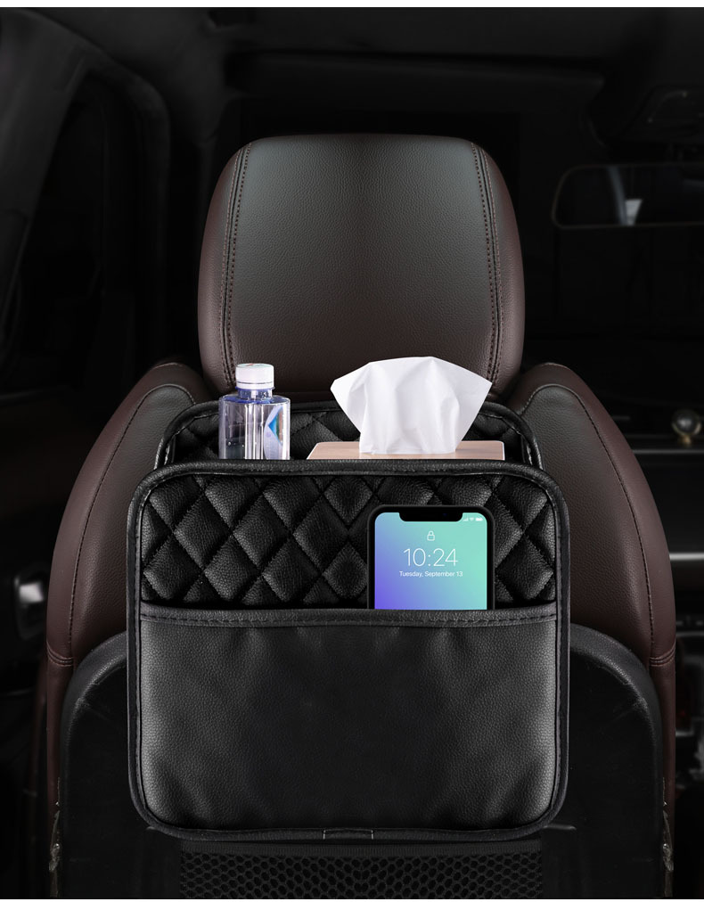 Car interior supplies car front seat rear tissue box umbrella storage pocket storage box car trash can