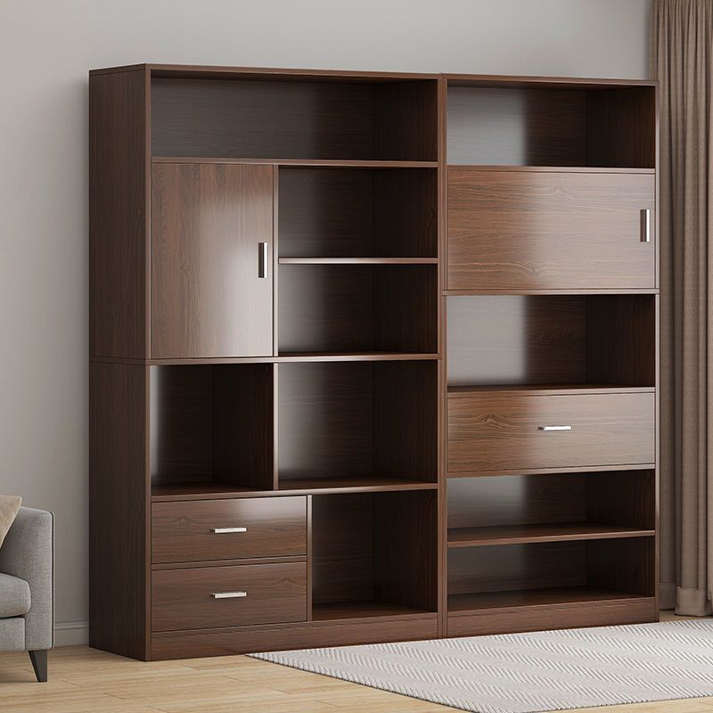 Bookcase Floor-Standing Wall Storage Rack Home Bedroom Storage Cabinet Living Room Display Cabinet Simple Storage Cabinet Dust-Proof Bookshelf