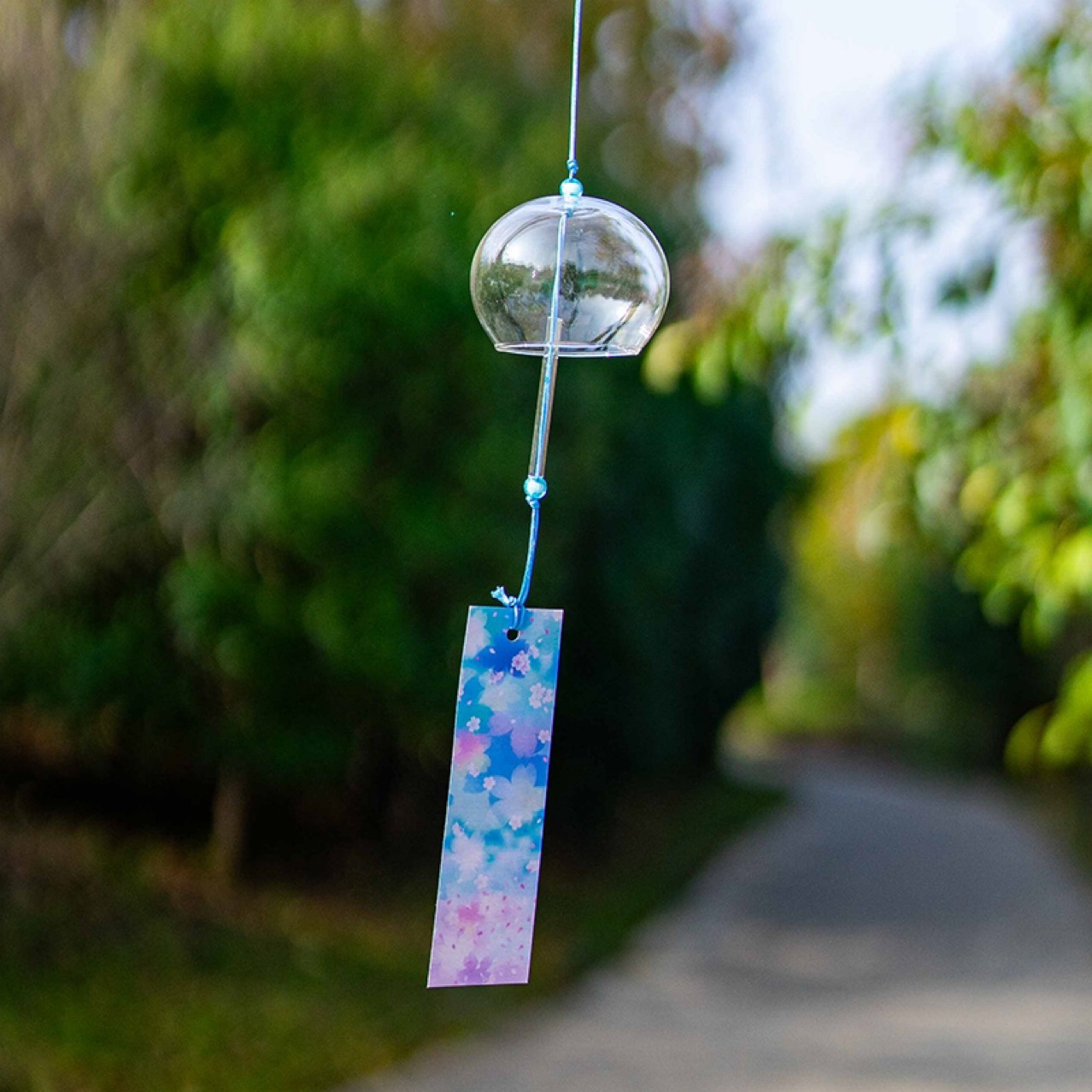 Transparent vindspel i glas för diy graffiti handmålad dekor_voghion.com