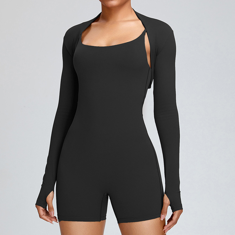 Cross-border nuevo SLIM-Fit corto deportes chal de la moda de las mujeres de la aptitud chaleco exterior desgaste de manga larga Chaqueta de punto ropa de yoga