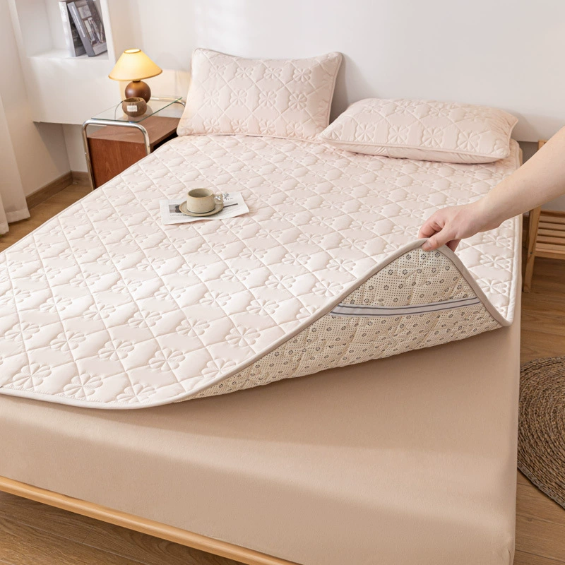 Quilted non-slip thin mattress for students