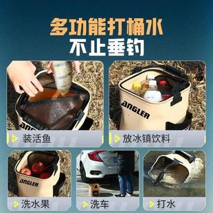 Fishing Bucket for Fishing, Foldable Bucket, Portable Fish Protection Bucket, Outdoor Professional Fish Box, Live Fish Bucket